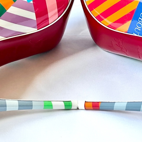 Christian Louboutin Hot Chick 100 Pumps EU 37.5 | Pearlescent Patent 100mm - Picture 7 of 13